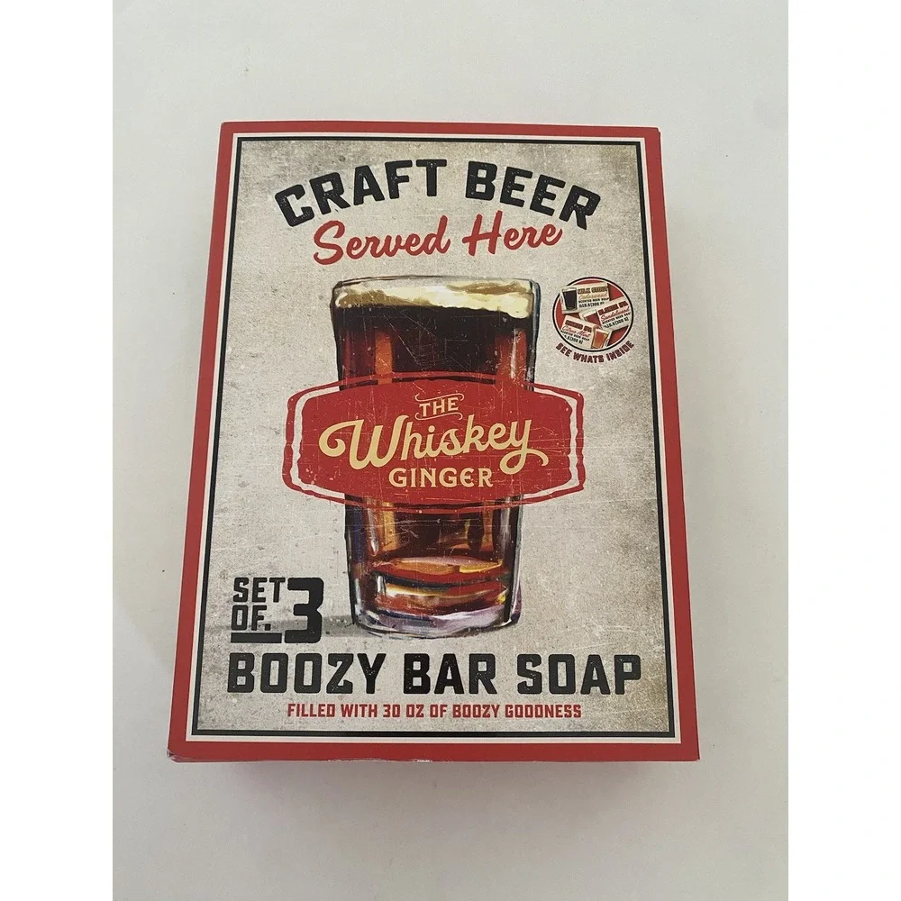 Whiskey Ginger Supply 3‎ Scented Bar Soaps Citrus Mint Cedarwood Sandalwood NEW